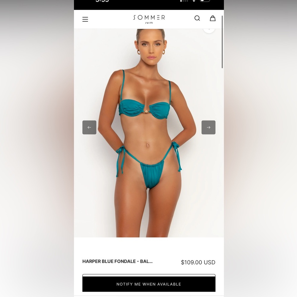Sommer Swim Teal Bikini Set